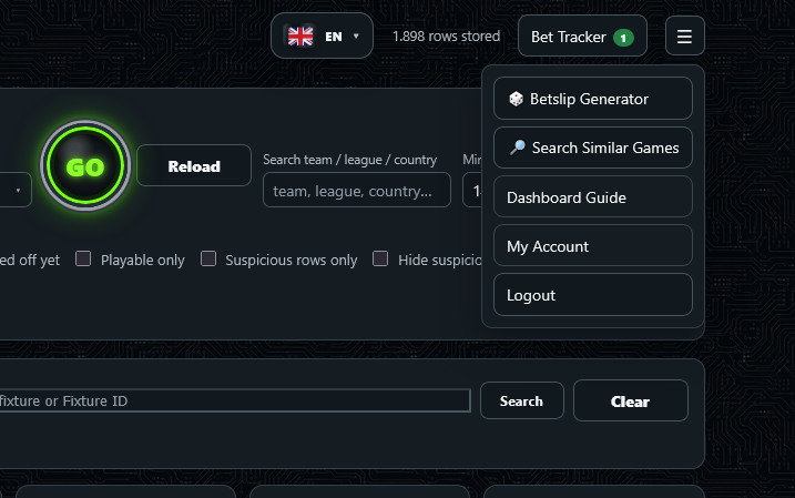 Header hamburger menu